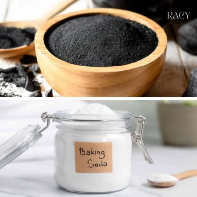 Sử dụng baking soda và than hoạt tính để khử mùi túi da